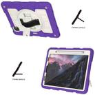 For iPad Air 2020 / 2022 10.9 Silicone Hybrid PC Shockproof Tablet Case with Shoulder Strap(Catharanthus Roseus) - 7