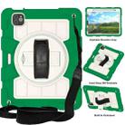 For iPad Air 2020 / 2022 10.9 Silicone Hybrid PC Shockproof Tablet Case with Shoulder Strap(Classic Green) - 1