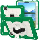 For iPad Air 2020 / 2022 10.9 Silicone Hybrid PC Shockproof Tablet Case with Shoulder Strap(Classic Green) - 2