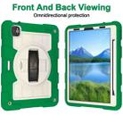 For iPad Air 2020 / 2022 10.9 Silicone Hybrid PC Shockproof Tablet Case with Shoulder Strap(Classic Green) - 5