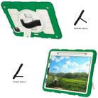 For iPad Air 2020 / 2022 10.9 Silicone Hybrid PC Shockproof Tablet Case with Shoulder Strap(Classic Green) - 7