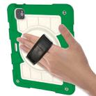 For iPad Air 2020 / 2022 10.9 Silicone Hybrid PC Shockproof Tablet Case with Shoulder Strap(Classic Green) - 8