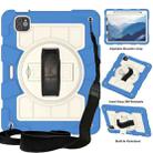 For iPad Air 2020 / 2022 10.9 Silicone Hybrid PC Shockproof Tablet Case with Shoulder Strap(Azure Blue) - 1