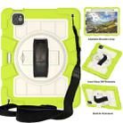 For iPad Air 2020 / 2022 10.9 Silicone Hybrid PC Shockproof Tablet Case with Shoulder Strap(Love Birds Green) - 1