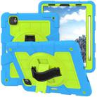 For iPad Air 2020 / 2022 10.9 Silicone Hybrid PC Shockproof Tablet Case with Shoulder Strap(Bluish-Green) - 2