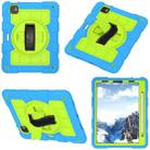 For iPad Air 2020 / 2022 10.9 Silicone Hybrid PC Shockproof Tablet Case with Shoulder Strap(Bluish-Green) - 3