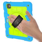 For iPad Air 2020 / 2022 10.9 Silicone Hybrid PC Shockproof Tablet Case with Shoulder Strap(Bluish-Green) - 8
