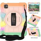 For iPad Air 2020 / 2022 10.9 Silicone Hybrid PC Shockproof Tablet Case with Shoulder Strap(Colorful Gold) - 1