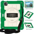 For iPad Air 11 2024 Silicone Hybrid PC Shockproof Tablet Case with Shoulder Strap(Classic Green) - 1