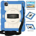 For iPad Air 11 2024 Silicone Hybrid PC Shockproof Tablet Case with Shoulder Strap(Azure Blue) - 1