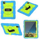 For iPad Air 11 2024 Silicone Hybrid PC Shockproof Tablet Case with Shoulder Strap(Bluish-Green) - 2