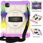 For iPad Air 11 2024 Silicone Hybrid PC Shockproof Tablet Case with Shoulder Strap(Colorful Purple) - 1