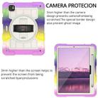 For iPad Air 11 2024 Silicone Hybrid PC Shockproof Tablet Case with Shoulder Strap(Colorful Purple) - 3