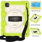 For iPad Pro 11 2024 Silicone Hybrid PC Shockproof Tablet Case with Shoulder Strap(Love Birds Green) - 1