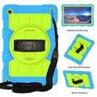 For Samsung Galaxy Tab A9+ Silicone Hybrid PC Shockproof Tablet Case with Shoulder Strap(Bluish-Green) - 1