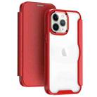 For iPhone 14 Plus RFID Blocking Adsorption Flip Leather Phone Case(Red) - 1