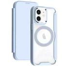 For iPhone 11 MagSafe RFID Blocking Adsorption Flip Leather Phone Case(Blue) - 1