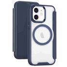 For iPhone 11 RFID Blocking Adsorption Flip MagSafe Leather Phone Case(Purple) - 1