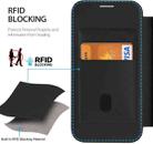 For iPhone 12 Pro MagSafe RFID Blocking Adsorption Flip Leather Phone Case(Black) - 5