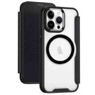 For iPhone 13 Pro Max MagSafe RFID Blocking Adsorption Flip Leather Phone Case(Black) - 1