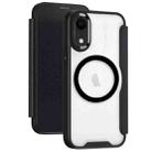 For iPhone XR MagSafe RFID Blocking Adsorption Flip Leather Phone Case(Black) - 1