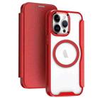 For iPhone 16 Pro Max RFID Blocking Adsorption Flip MagSafe Leather Phone Case(Red) - 1