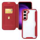 For Samsung Galaxy S23 5G RFID Blocking Adsorption Flip Leather Phone Case(Red) - 1