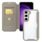 For Samsung Galaxy S24 5G RFID Blocking Adsorption Flip Leather Phone Case(Khaki) - 1