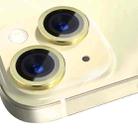 For iPhone 15 / 15 Plus NORTHJO Camera Lens Protector Tempered Glass CD Vein Metal Ring Film(Yellow) - 2