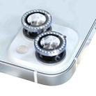 For iPhone 15 / 15 Plus NORTHJO Camera Lens Protector Tempered Glass Metal Rhinestone Ring Film(Blue) - 3
