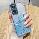For Xiaomi Redmi 11 Prime 4G Gradient Glitter Immortal Flower Ring All-inclusive Phone Case(Blue) - 2