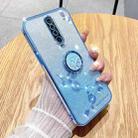 For Xiaomi Redmi K30 Gradient Glitter Immortal Flower Ring All-inclusive Phone Case(Blue) - 1