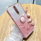 For Xiaomi Redmi K30 Gradient Glitter Immortal Flower Ring All-inclusive Phone Case(Pink) - 1