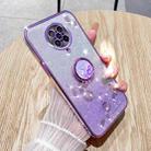 For Xiaomi Redmi K30 Pro Gradient Glitter Immortal Flower Ring All-inclusive Phone Case(Purple) - 1
