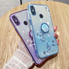 For Xiaomi Mi 8 Gradient Glitter Immortal Flower Ring All-inclusive Phone Case(Pink) - 3