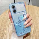 For Xiaomi Poco M5 5G Gradient Glitter Immortal Flower Ring All-inclusive Phone Case(Blue) - 2