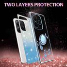 For Xiaomi Redmi Note 14 5G Gradient Glitter Immortal Flower Ring All-inclusive Phone Case(Blue) - 2