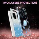 For Xiaomi Redmi Note 14 Pro+ 5G Gradient Glitter Immortal Flower Ring All-inclusive Phone Case(Blue) - 2