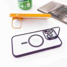 For iPhone 12 MagSafe Acrylic Hybrid TPU Holder Phone Case with Lens film(Red) - 3