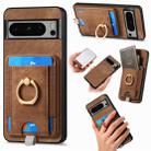 For Google Pixel 6 Pro Retro Splitable Magnetic Card Bag Leather Phone Case(Brown) - 1