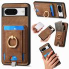 For Google Pixel 8 Retro Splitable Magnetic Card Bag Leather Phone Case(Brown) - 1