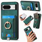For Google Pixel 8 Retro Splitable Magnetic Card Bag Leather Phone Case(Green) - 1