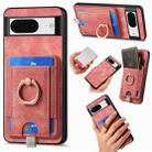 For Google Pixel 8 Retro Splitable Magnetic Card Bag Leather Phone Case(Pink) - 1