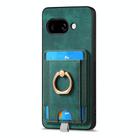 For Google Pixel 9a Retro Splitable Magnetic Card Bag Leather Phone Case(Green) - 2