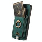 For Google Pixel 9a Retro Splitable Magnetic Card Bag Leather Phone Case(Green) - 3