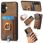 For OnePlus Nord CE3 Retro Splitable Magnetic Card Bag Leather Phone Case(Brown) - 1