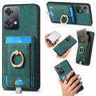 For OnepPus Nord CE2 Lite 5G Retro Splitable Magnetic Card Bag Leather Phone Case(Green) - 1
