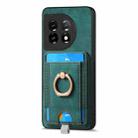 For OnepPus Nord CE2 Lite 5G Retro Splitable Magnetic Card Bag Leather Phone Case(Green) - 2