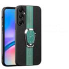 For Samsung Galaxy A05s Magnetic Litchi Leather Back Phone Case with Holder(Green) - 1