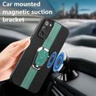 For Samsung Galaxy Note20 Magnetic Litchi Leather Back Phone Case with Holder(Green) - 2